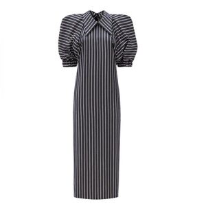 Striped Black and White Women's Dress